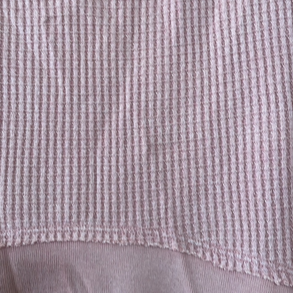 New with tag. Free people. Long sleeve, V neck top. Peach. - Picture 2 of 5